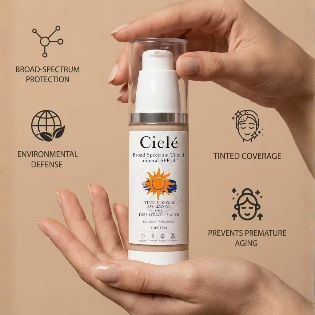 Tinted Broad Spectrum SPF 50 140ml | Ultimate UVA/UVB Protection + Antioxidants