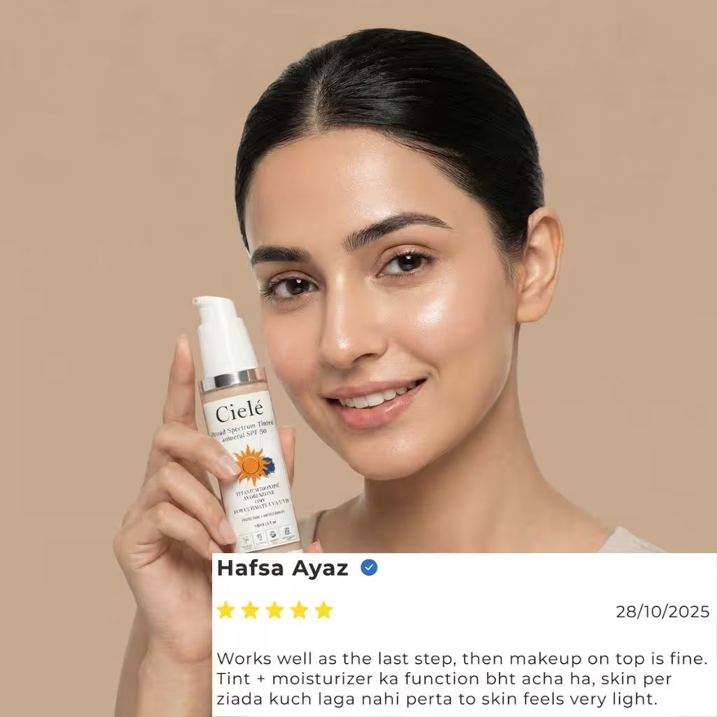 Tinted Broad Spectrum SPF 50 140ml | Ultimate UVA/UVB Protection + Antioxidants