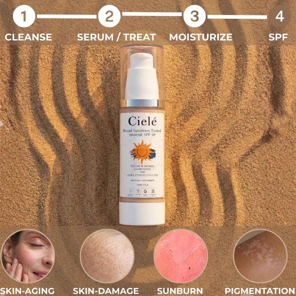 Tinted Broad Spectrum SPF 50 140ml | Ultimate UVA/UVB Protection + Antioxidants
